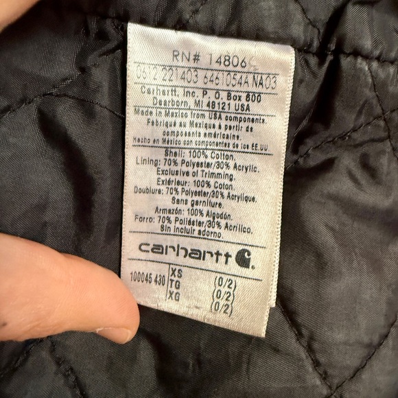 Women’s Blue Carhartt Hooded Jacket XS - Picture 10 of 10